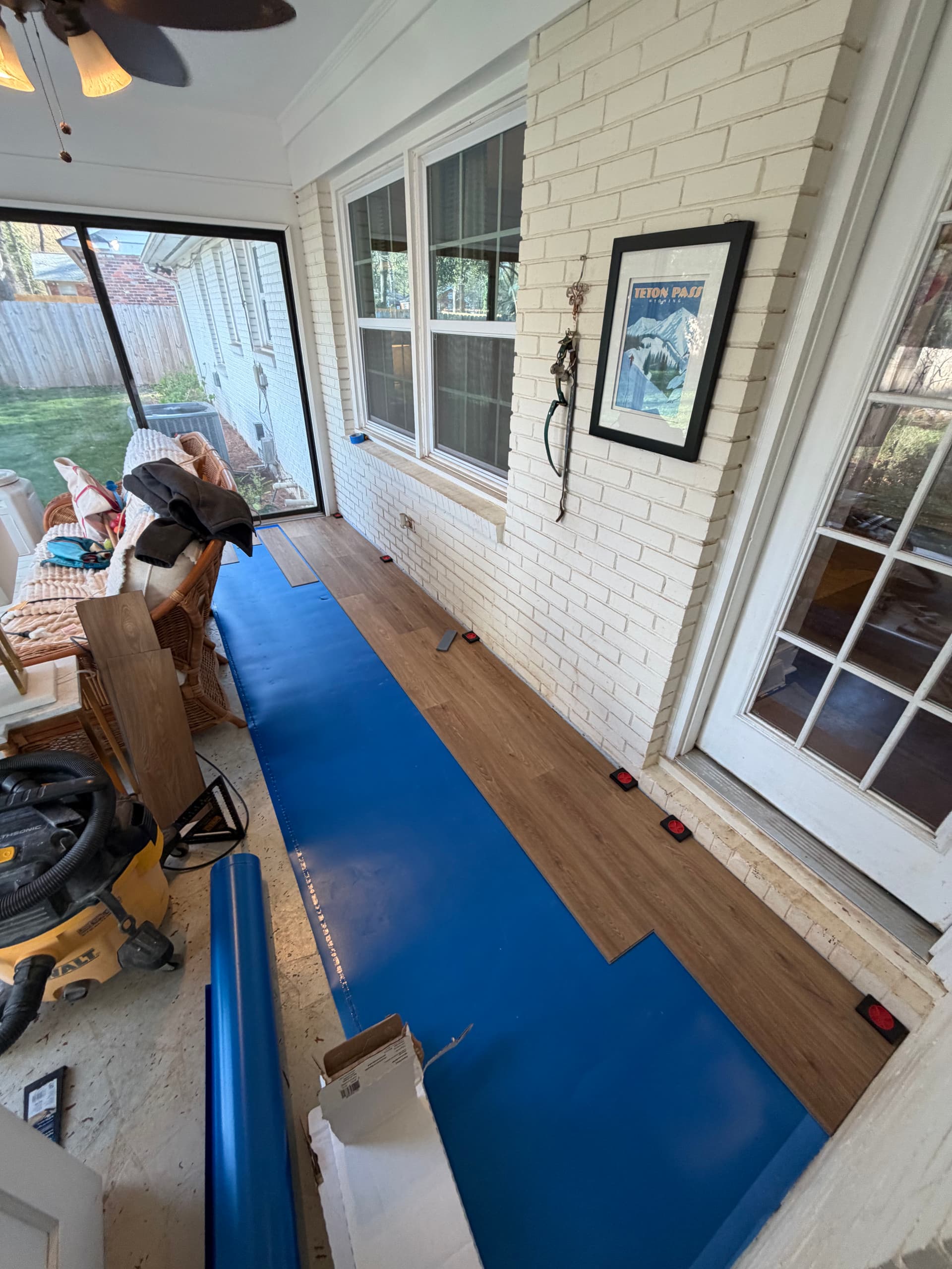 Gallery photos for Sunroom Gets a Fresh Look with New LVP Flooring in Charlotte: Image #1