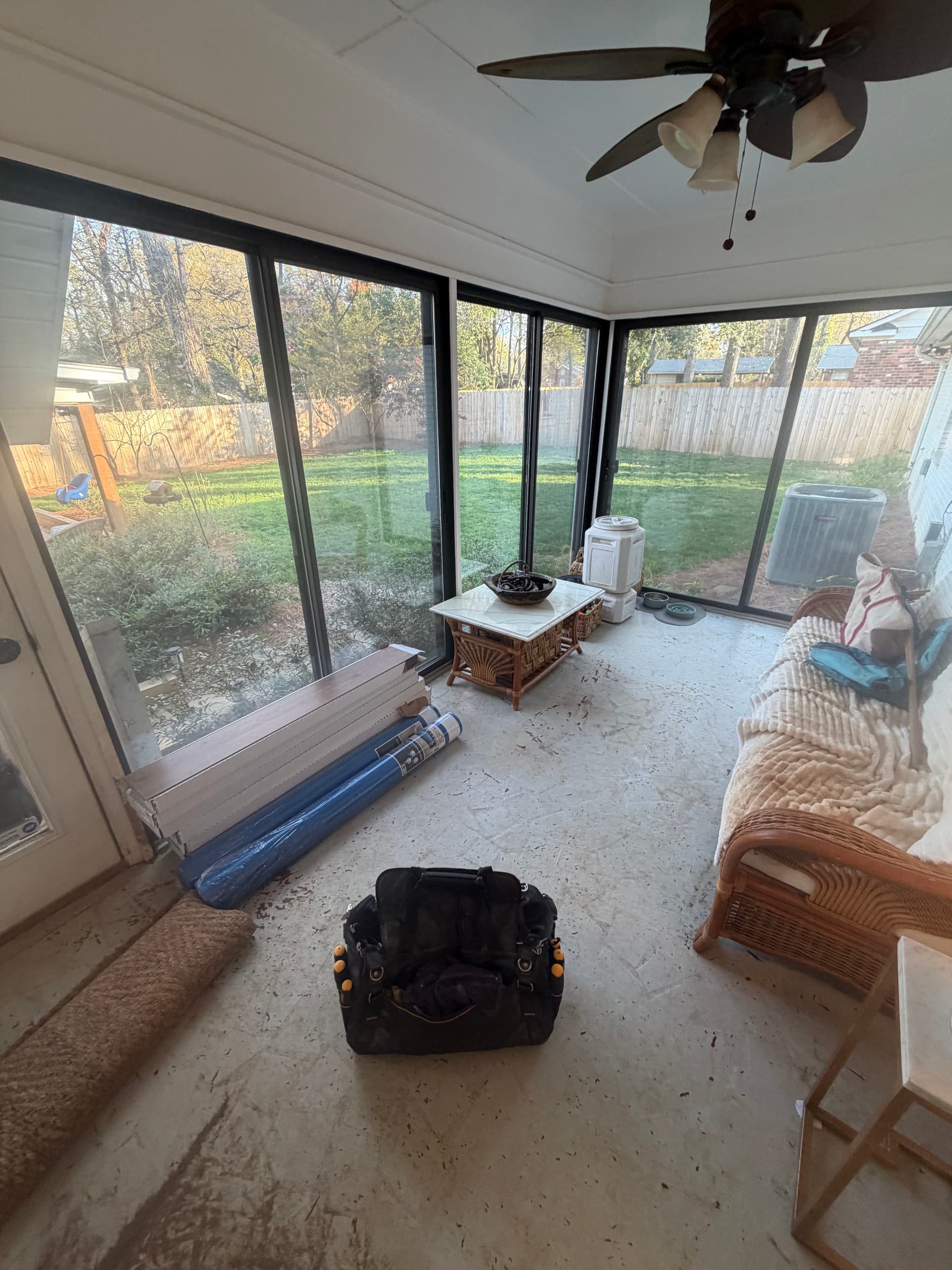 Sunroom Gets a Fresh Look with New LVP Flooring in Charlotte image