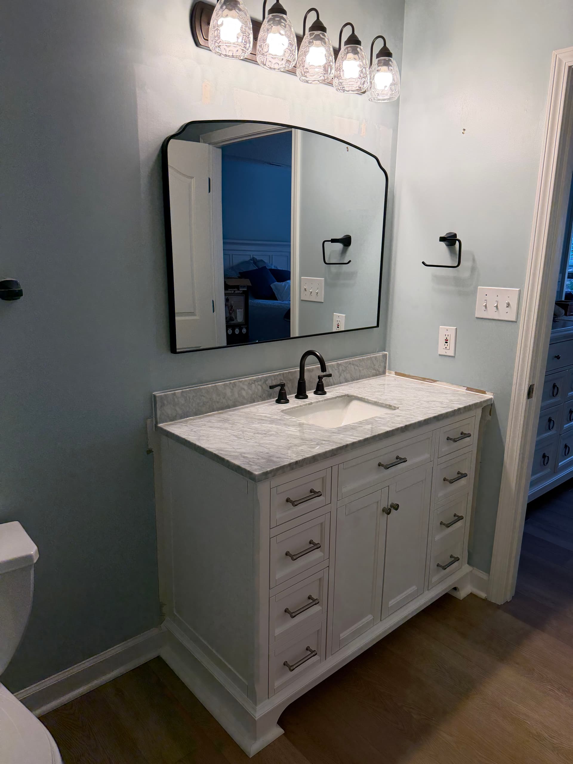 Gallery photos for Hall Bath Vanity Upgrade in Mooresville NC: Image #1