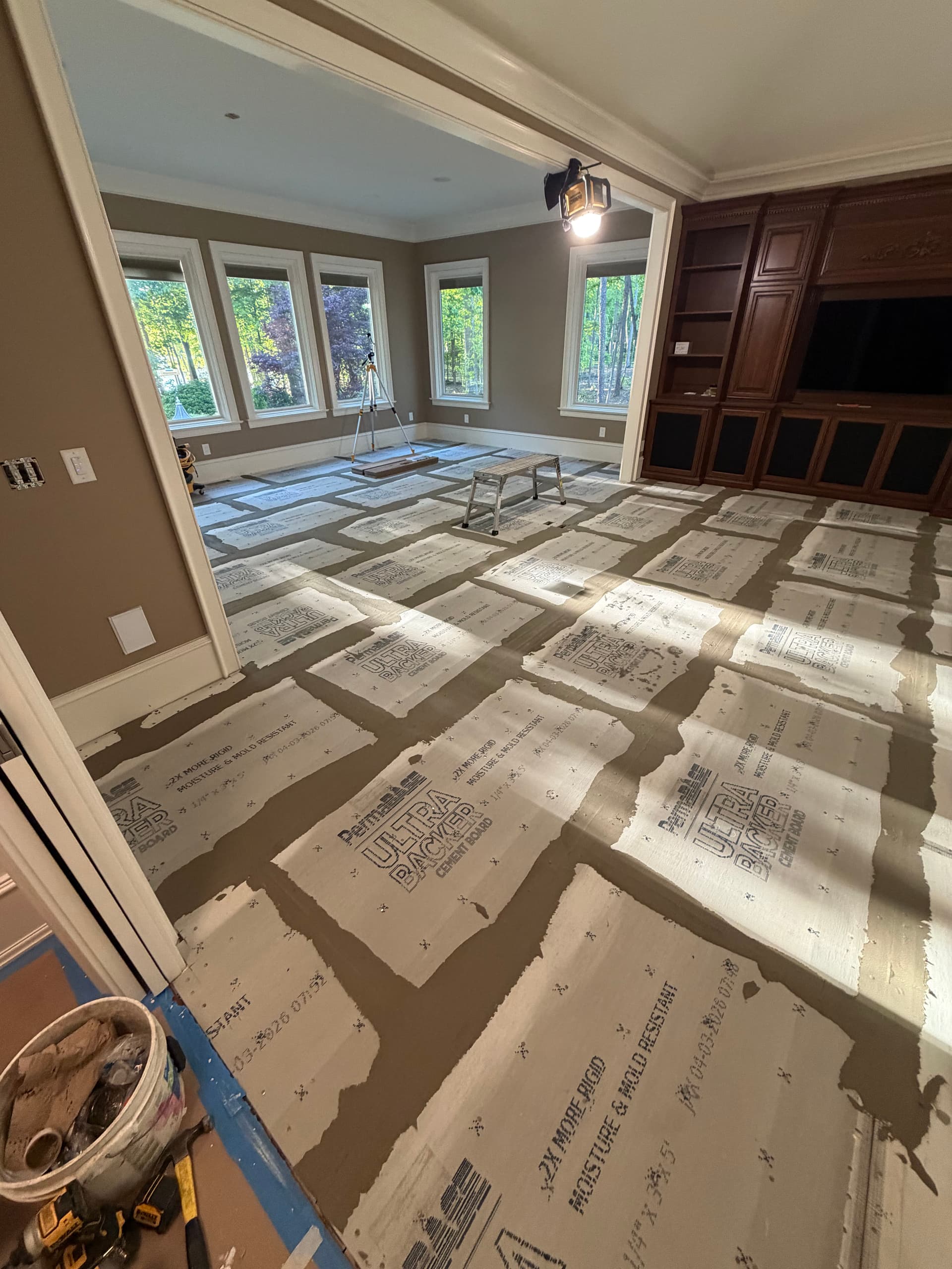 Gallery photos for Wood Plank Tile Floor Installation at High Rock Lake: Image #4