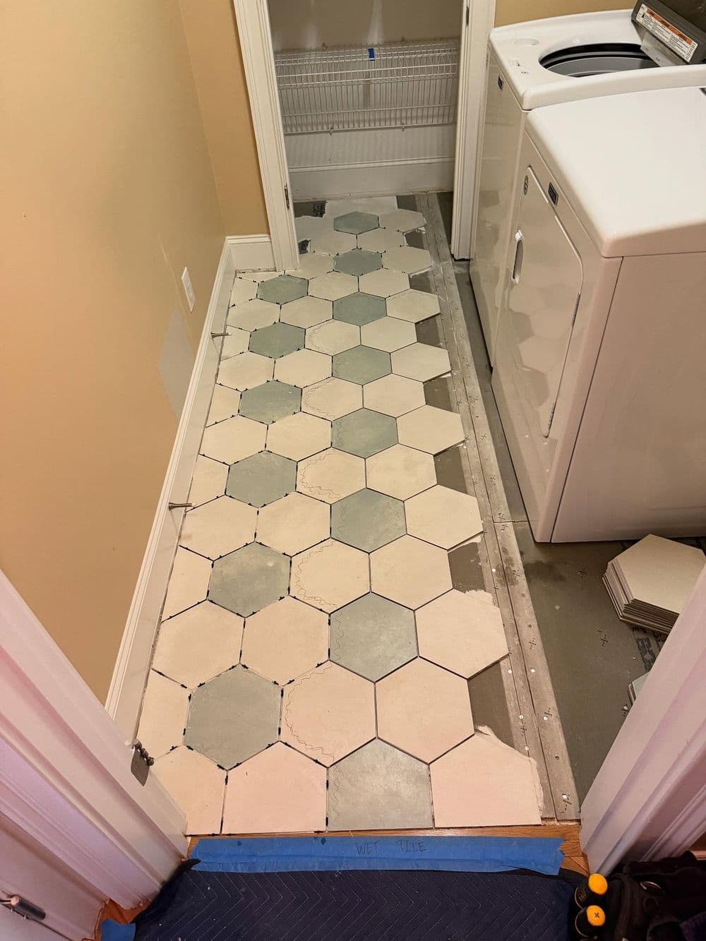 Project Laundry Room Tile Installation image