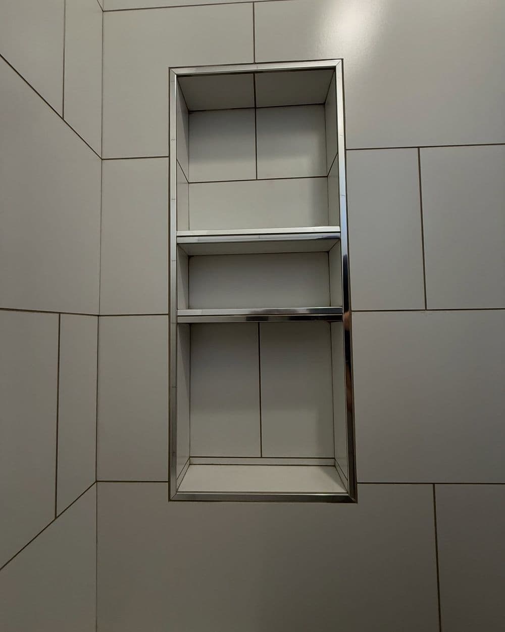 Gallery photos for Matte White Tile Shower Makeover in Salisbury: Image #1