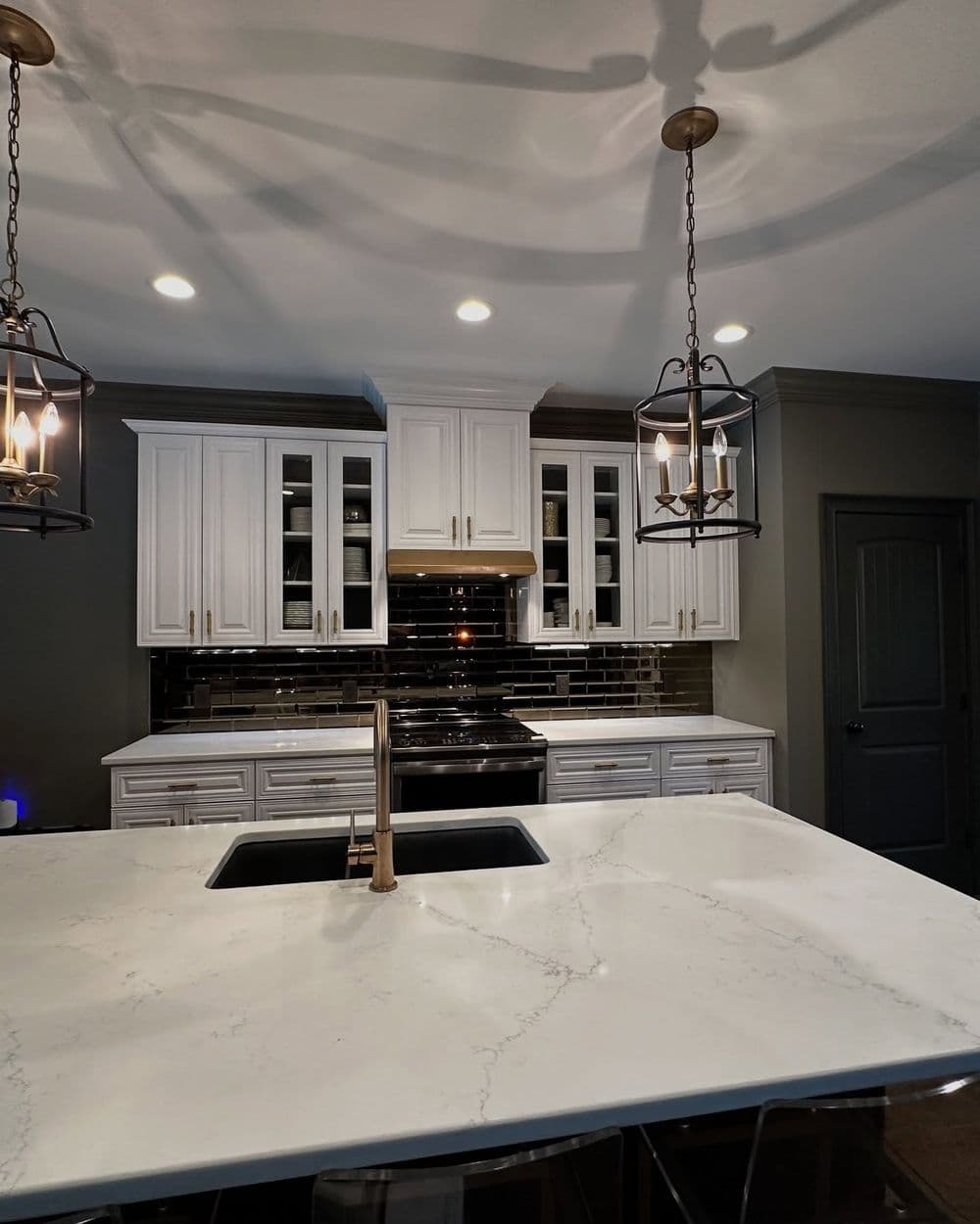 Stunning Mirror Tile Backsplash Project in Concord