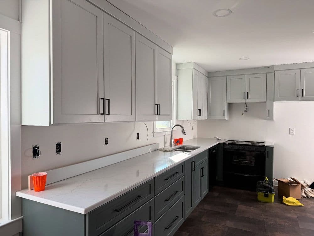 Project Charming Brick Backsplash Installation in Faith image