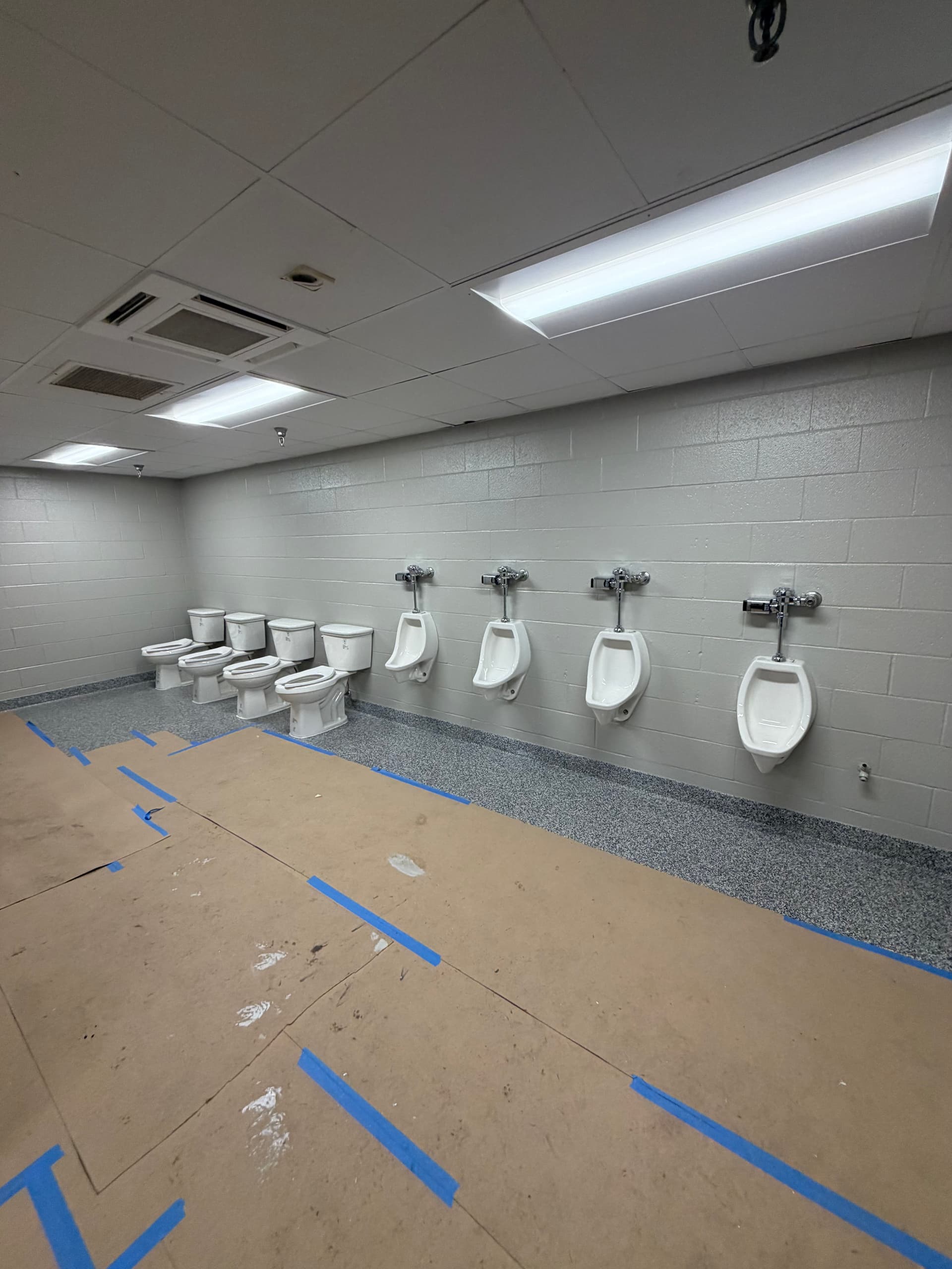 Phase 1 Complete on This Statesville Factory Restroom Remodel image