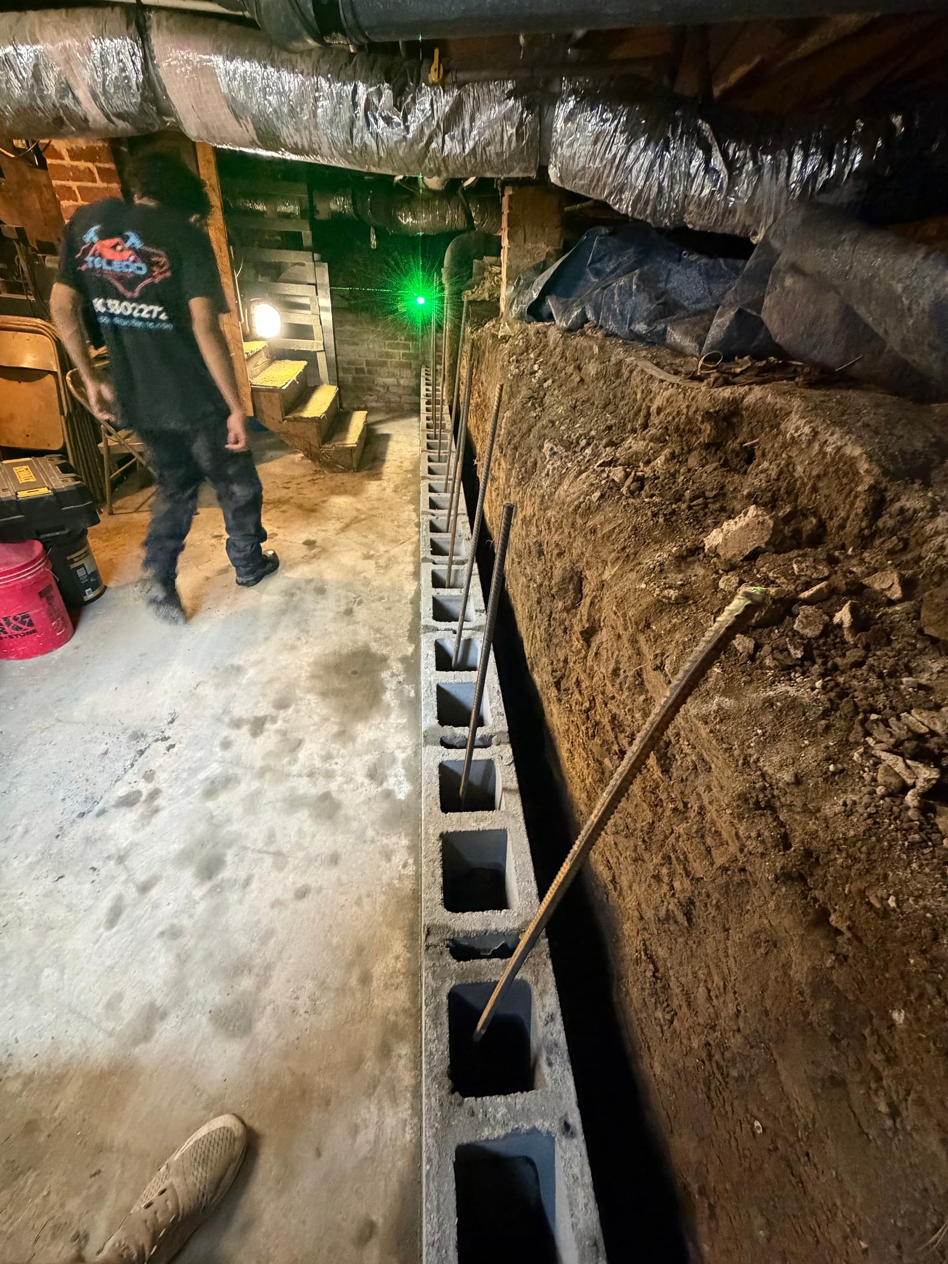 Gallery photos for Basement Retaining Wall Rebuild in a 100-Year-Old Salisbury Home: Image #6
