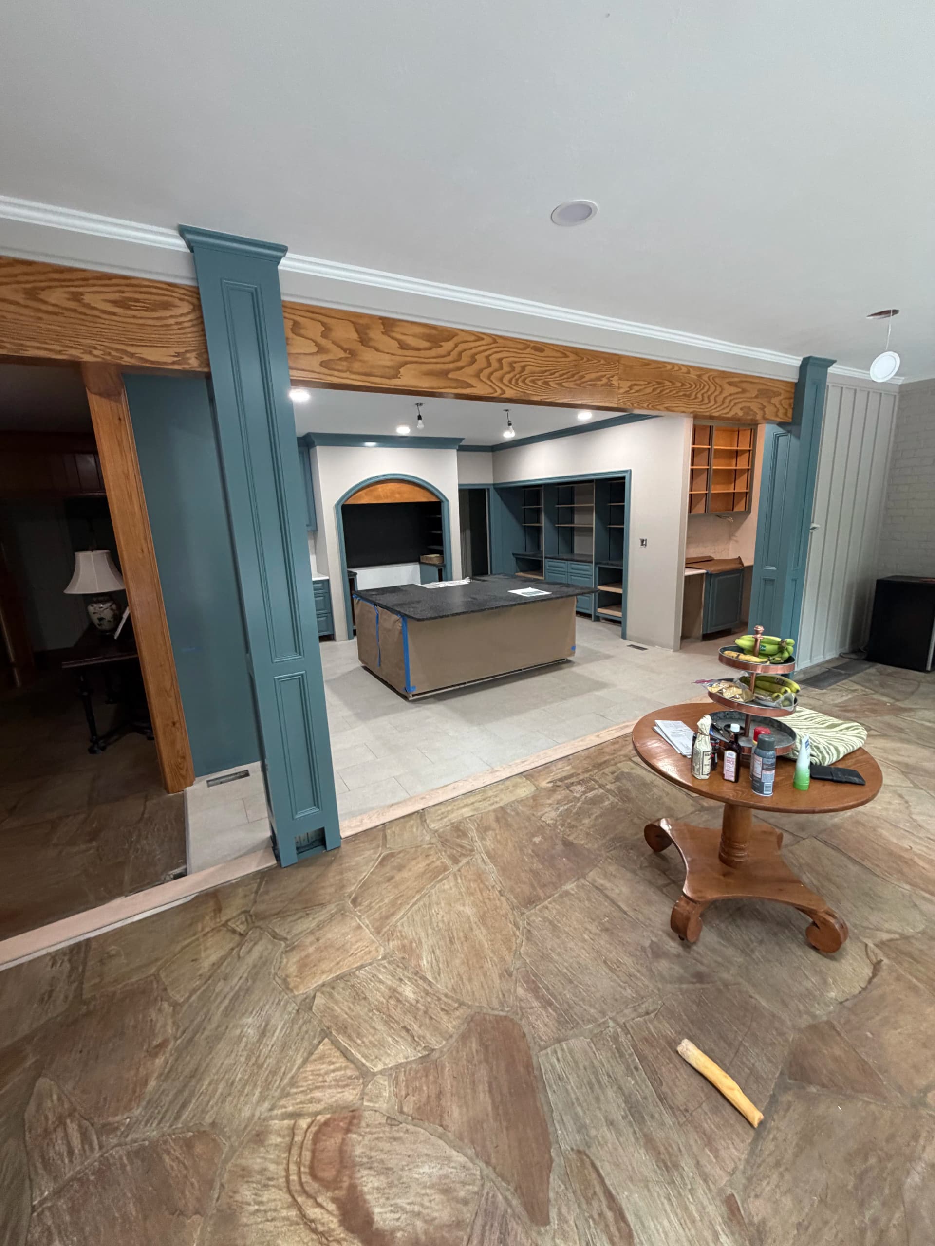 Gallery photos for Kitchen Remodel in Progress - Tile Floor Taking Shape: Image #1