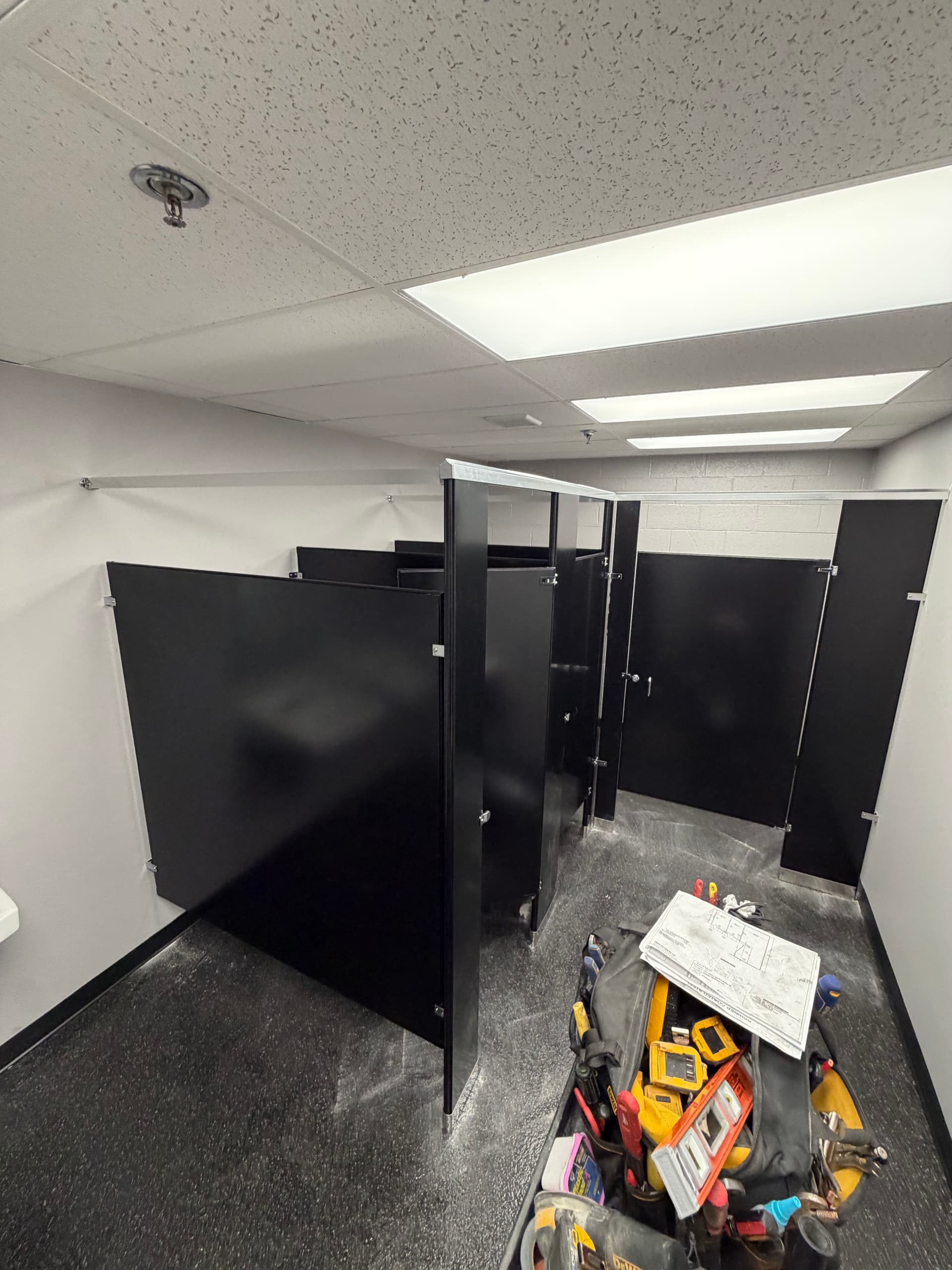 Gallery photos for Bathroom Privacy Update with Partitions in Statesville: Image #2