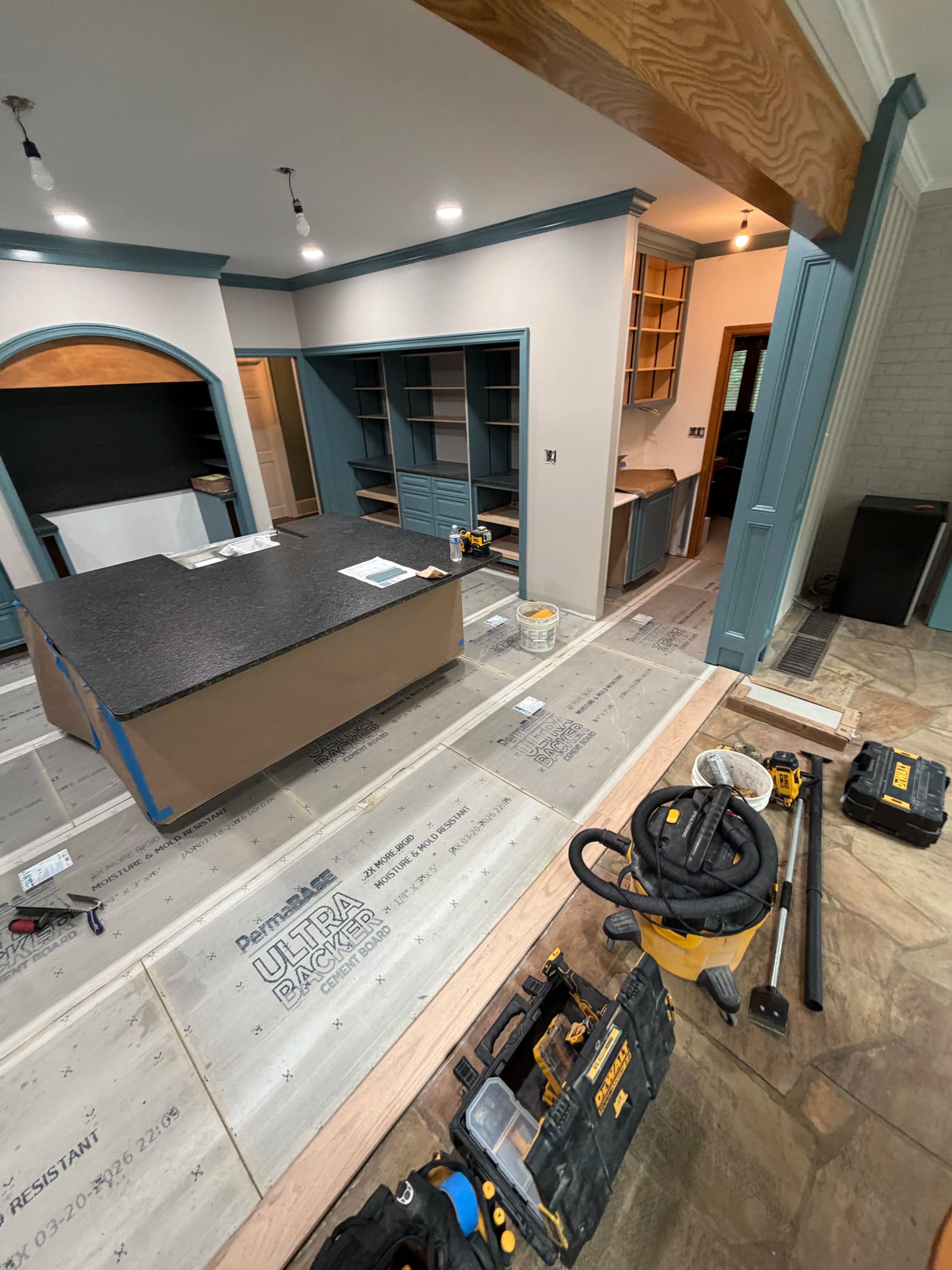 Gallery photos for Kitchen Remodel in Progress - Tile Floor Taking Shape: Image #3