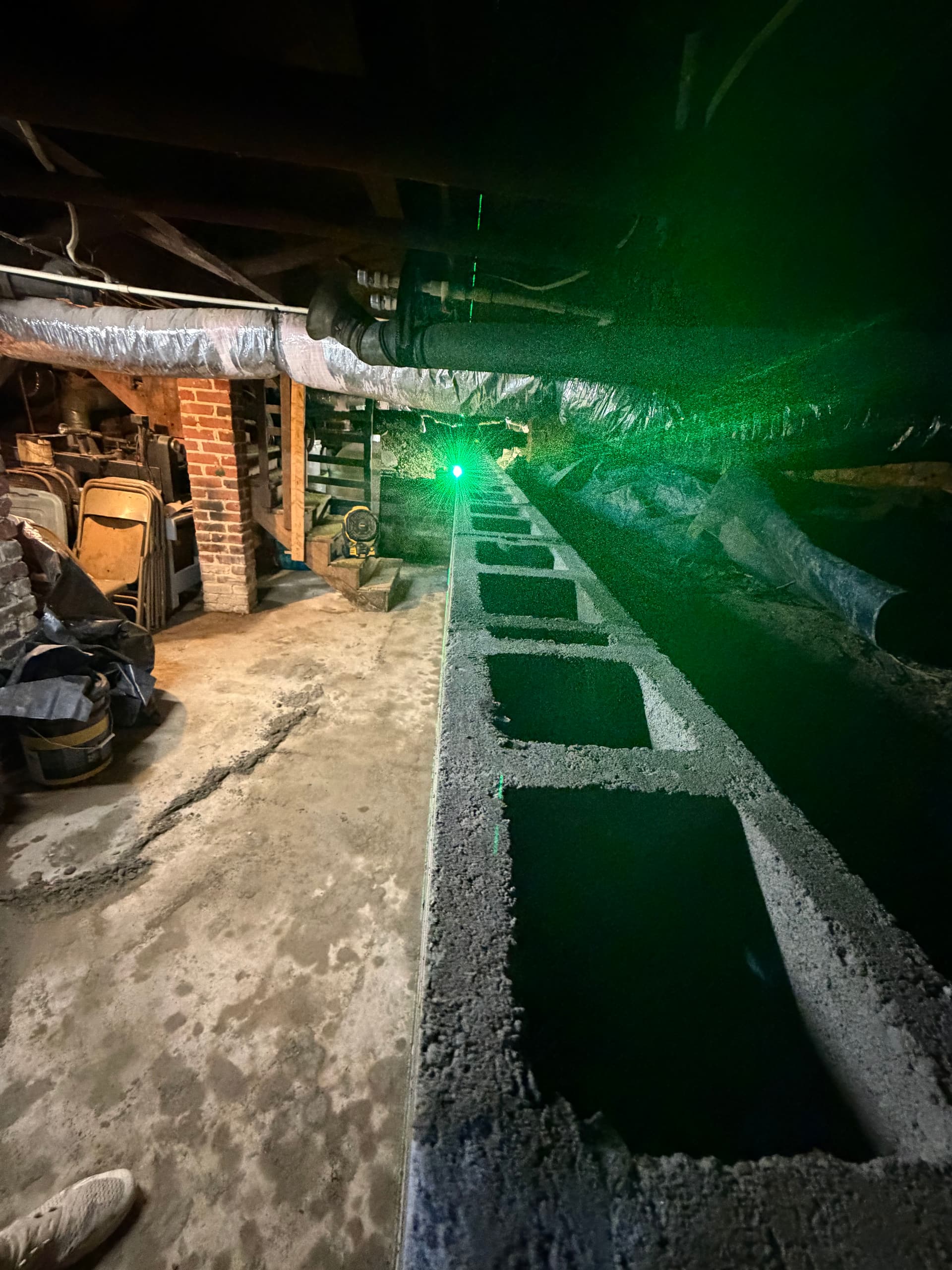 Gallery photos for Basement Retaining Wall Rebuild in a 100-Year-Old Salisbury Home: Image #2