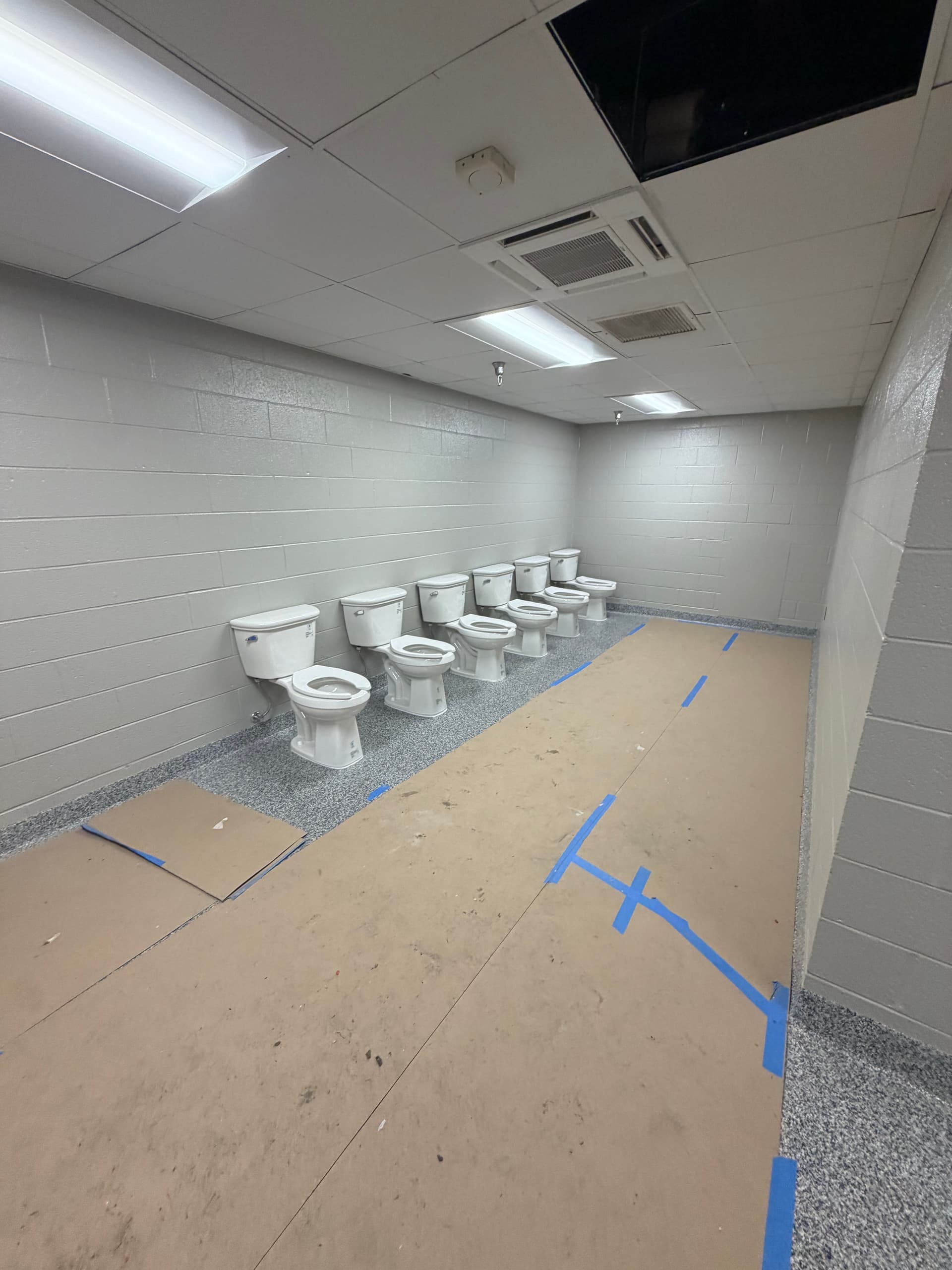 Gallery photos for Phase 1 Complete on This Statesville Factory Restroom Remodel: Image #1