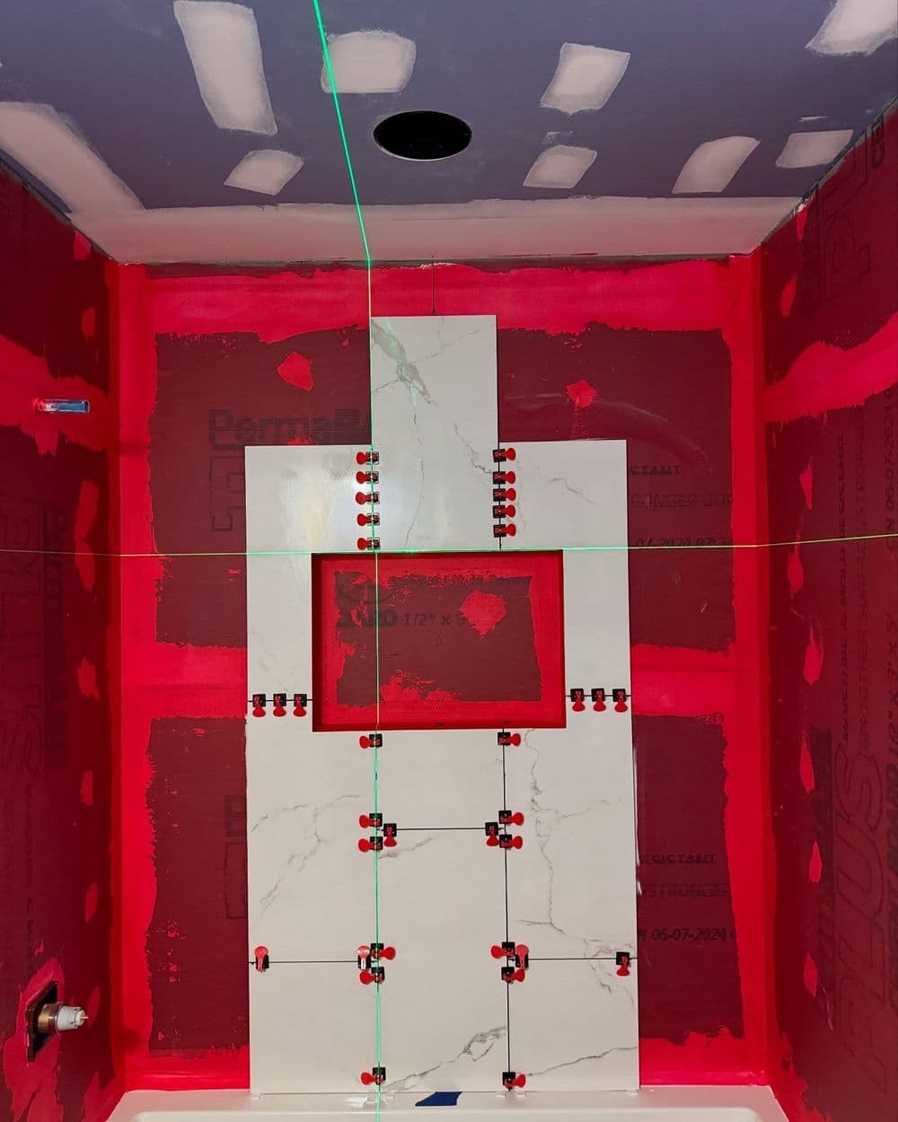 Gallery photos for Bathroom Remodel with Sleek Tub Surround and Tile Floor: Image #1