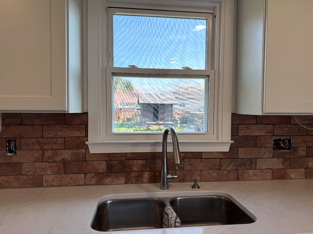 Gallery photos for Charming Brick Backsplash Installation in Faith: Image #4