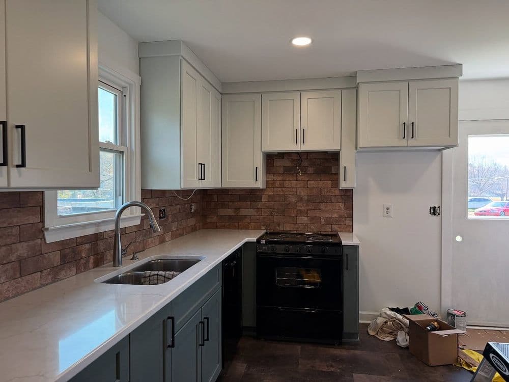 Gallery photos for Charming Brick Backsplash Installation in Faith: Image #3